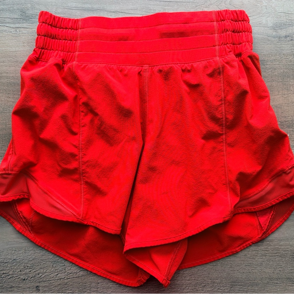 lululemon athletica Red Run Short with High Waist